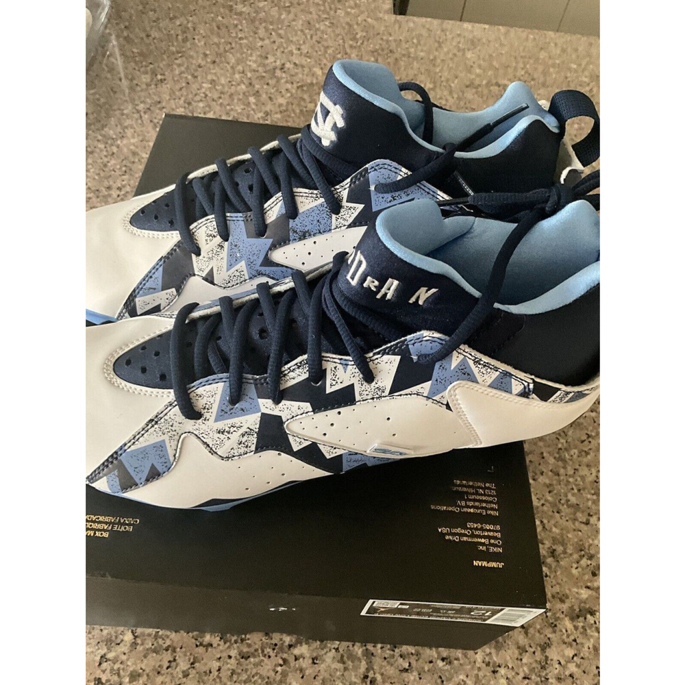 Nike Jordan 7 Low Vapor Edge UNC Player Exclusive Football Cleats Mens‎ Size 12 - Picture 16 of 16